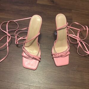 Pink Strappy Heels